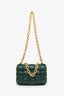 Sac Cassette rembourré en cuir vert avec chaîne Bottega Veneta