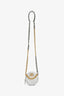 Pre-loved Chanel™ 2020-2021 Silver Lambskin 19 Round Crossbody Gold Hardware
