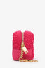 Saint Laurent Pink Leather Tweed Jamie Bouclé Cube Charm