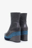 Hermès Grey Leather and Suede Mid Boots Estimated Size 5.5