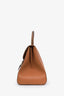 Delvaux Brown Grained Calfskin Brillant GM with Strap