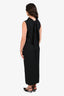 Gucci 2025 Black Sable Drape Detailed Sleeveless Dress Size 42