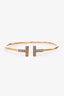 Tiffany & Co. 18K Yellow Gold Diamonds T Wire Bracelet
