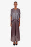 Maison Rabih Kayrouz Multicoloured Metallic Ruffled Jumpsuit Size 36