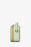 Prada Green Crochet Leather Raffia-Effect Mini Pouch with Strap