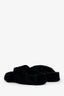 Jil Sander Black Fur Slides Size 38