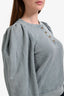 Ulla Johnson Greyish Blue Cotton Puff Shoulder Sweatshirt Size M