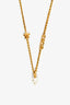 Christian Dior Gold Tone Faux Pearl Necklace