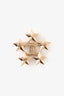 Pre-loved Chanel™ 2017 Gold Tone Metal Crystal Embellished CC Brooch