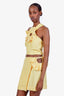 Sandro Yellow Linen Cropped Top & Skirt Set Size 3/38