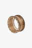 Bvlgari 18K Rose Gold & Black Ceramic B.Zero1 Rock 4-Band Ring Size 66