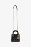 Christian Dior 2018 Black Patent Leather Mini Lady Dior with Strap