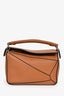 Loewe Brown Leather Mini Puzzle Top Handle with Strap