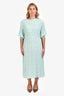Faithful the Brand Blue/Yellow Floral Long Sleeve Ruffle Midi Dress Size 6