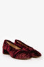 Maison Margiela Cordovan Red Velvet Tabi Ballet Block Heel Size 41