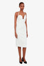 Retrofête White 'Cheryl' Sweetheart Halter Neck Midi Dress Size L
