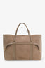 Loro Piana Taupe Calfskin Ghiera Shopper Large Tote