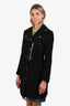 Gucci Black Wool Belted Jacket Size 40