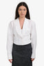 Alaïa White Cotton Cropped Blazer Size 40