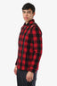 Saint Laurent 2013 Red/Black Wool Plaid Jacket Size 46 Mens