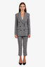 Frame Black/White Wool Houndstooth Two-piece Suit Size XS