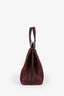 Gucci Burgundy Pebble Leather Medium Zumi Top Handle Bag