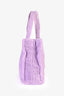 Acne Studios Purple Furry Logo Tote Bag