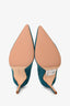 Manolo Blahnik Teal Suede Heels Size 38