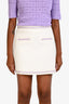 Maje Cream/Purple Tweed 'Janessa' Mini Skirt Size 36