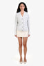Gucci 2024 Cream Boucle GG Button Mini Skirt Size 38