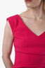 Diane von Furstenberg Pink Jersey Gathered Sleeveless Shift Dress Size 4