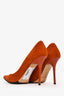 Jimmy Choo Burnt Orange Suede Heels Size 38