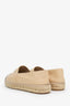 Pre-loved Chanel™ Nude/Black Leather Cap Toe CC Espadrilles Size 39