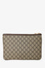 Gucci Brown GG Supreme Monogram Large Ophidia Pouch Clutch