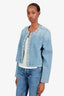 Zimmermann Blue Denim Crystal Embellished 'Crush' Jacket Size 4