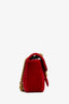 Gucci Red Velvet Marmont Small Shoulder Bag