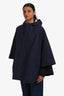 Hermès Navy Nylon Allure II Rain Poncho Cape Size XXS
