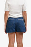 Miu Miu Blue Denim Logo Shorts Size 29