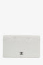 Pre-loved Chanel™ 2006-08 White Perforated Lambskin Quilted CC Bifold Wallet