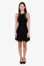 Sandro Black Jenn Scalloped Embellished Knit Mini Dress Size 36