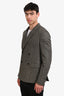 Stella McCartney Grey Herringbone Suit Blazer Size 50