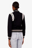 Saint Laurent Black Wool-Blend Varsity Teddy Jacket Size 36