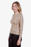 Marine Serre Beige Moon Stretch Long Sleeve Shirt Size M