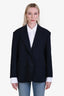 Max Mara Weekend Navy Wool Blazer Size 34