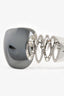 Bvlgari Grey Crystal Embellished Shield Sunglasses