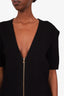 Balmain Black Short Sleeve Knit Mini Dress Size 46