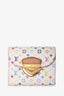 Louis Vuitton x Takashi Murakami White Canvas and Leather Monogram Joey Wallet