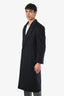 Saks Fifth Navy Wool Double Breasted Coat Size L Mens