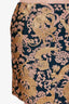 Lanvin Black Gold Embroidered Animal Mini Skirt Size 40