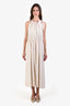 Brunello Cucinelli Light Beige Silk Midi Dress Size XL